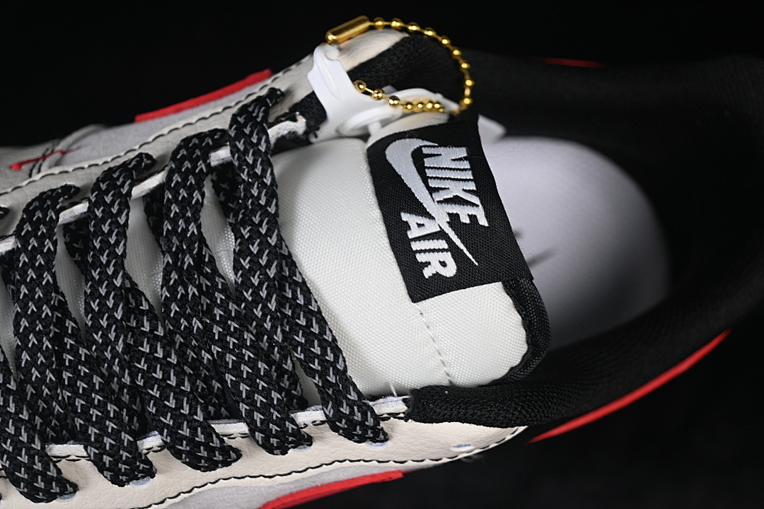 Nike [HT5088-620]-[AIR FORCE 1 07 LOW CASUAL SNEAKERS WHITE/BLACK/RED]-[WOMAN:36-39]-[MAN:40-45] - Image 9