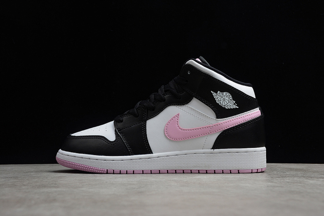 Jordan Jordan [555112-103]-[CJ AIR 1 MID GS WHITE/LIGHT ARCTIC PINK/BLACK]-[WOMAN:35.5-39], photo 1
