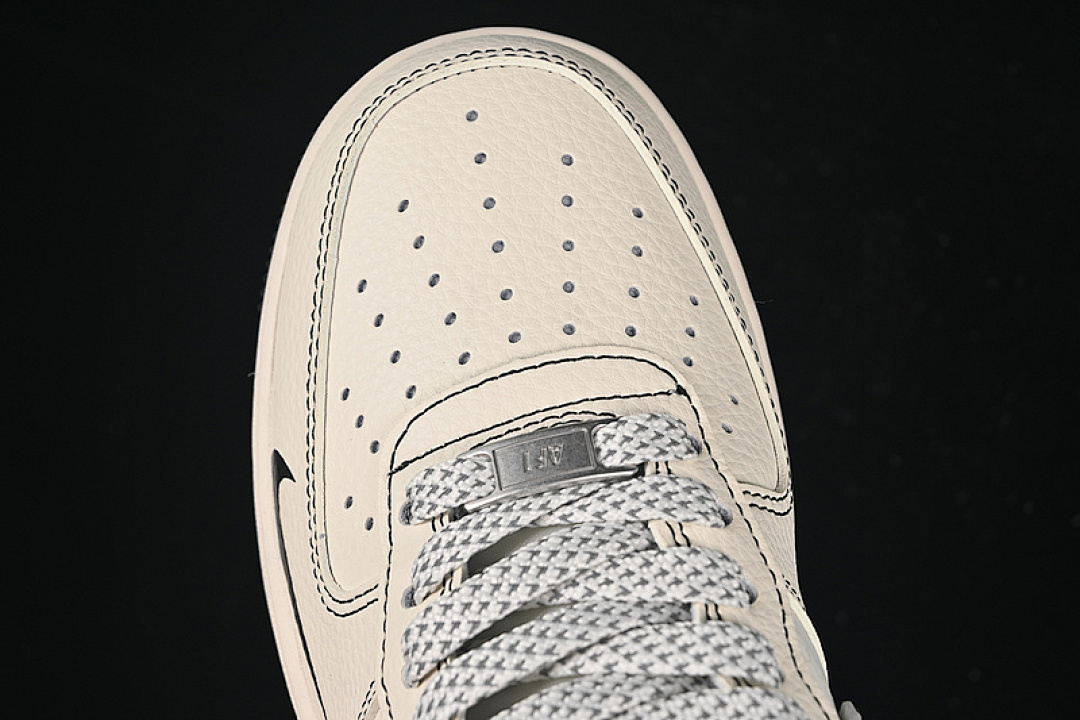 Nike [YX5066-347]-[AIR FORCE 1 07 LOW LV WHITE/GREY/BLACK]-[WOMAN:36-39]-[MAN:40-45] - Image 8