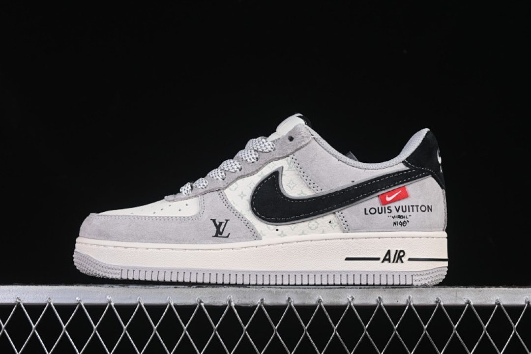 Nike [MZ9588-810]-[AIR FORCE 1 07 LOW LV WHITE/GREY/BLACK]-[WOMAN:36-39]-[MAN:40-45] - Image 2