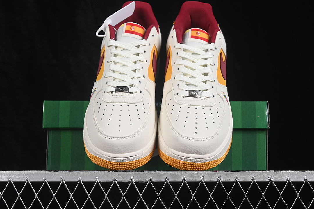 Nike [DD1982-370]-[AIR FORCE 1 07 LOW CASUAL SNEAKERS RED/ORANGE/WHITE]-[WOMAN:36-39]-[MAN:40-45] - Image 12