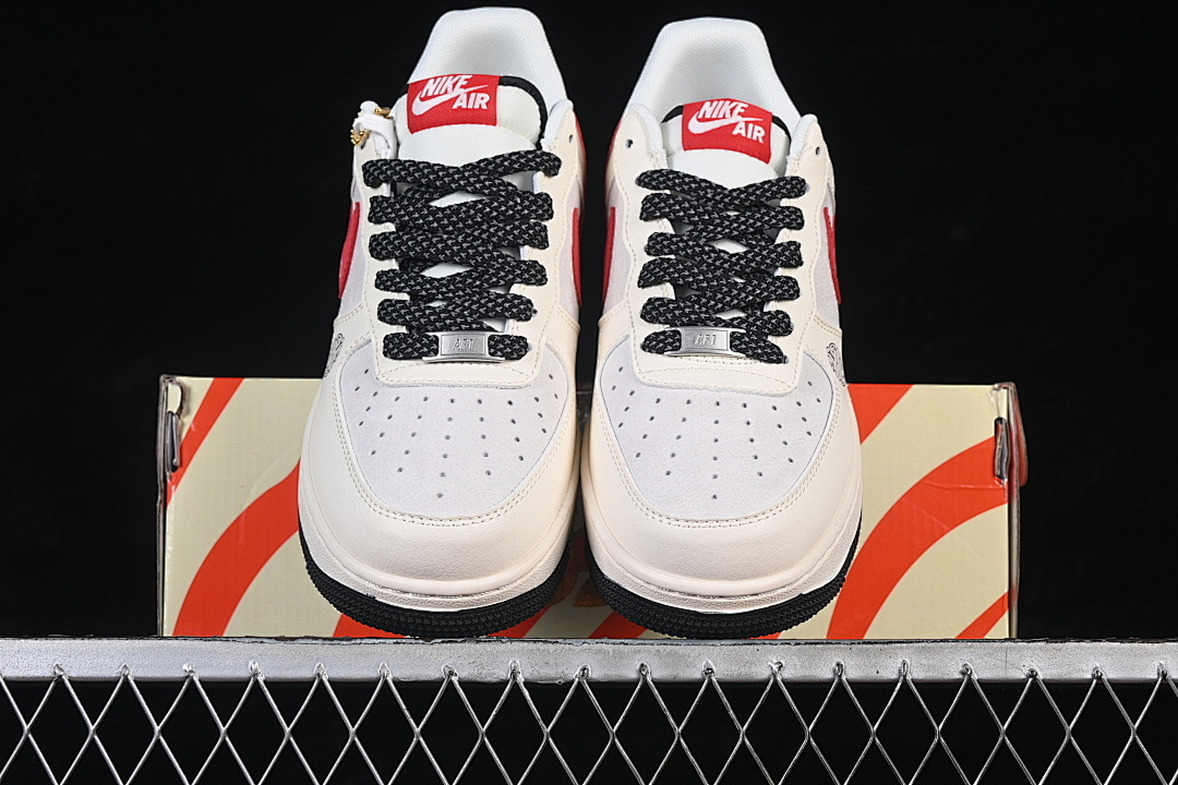 Nike [QW5288-135]-[AIR FORCE 1 07 LOW BEIGE/WHITE/BLACK/RED]-[WOMAN:36-39]-[MAN:40-45] - Image 13