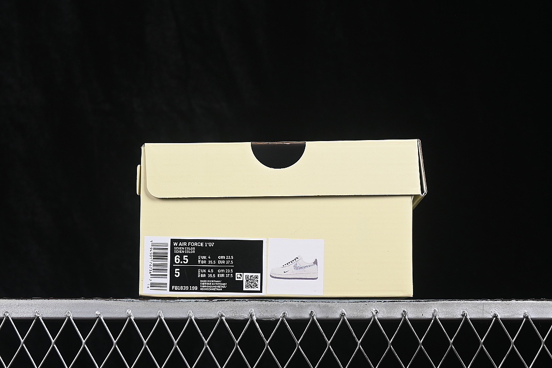 Nike [FB1839-199]-[AIR FORCE 1 07 LOW CASUAL SNEAKERS WHITE/BLACK/BLUE]-[WOMAN:36-39]-[MAN:40-45] - Image 12