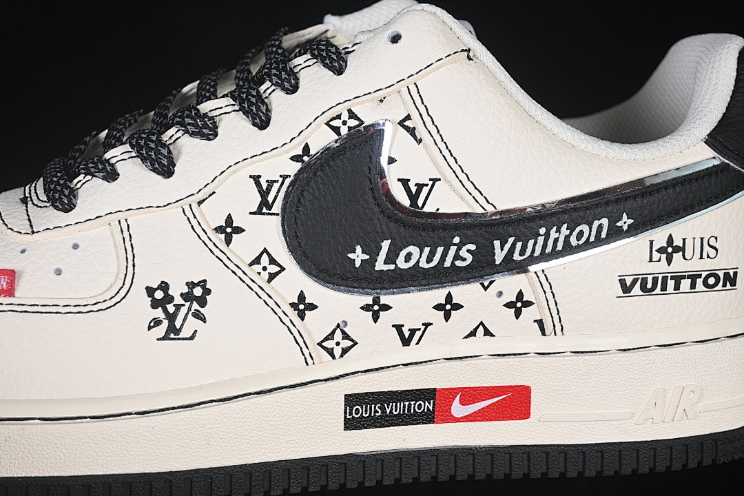 Nike [DD1982-345]-[AIR FORCE 1 07 LOW CASUAL SNEAKERS WHITE/BLACK/WHITE]-[WOMAN:36-39.5]-[MAN:40-45] - Image 8