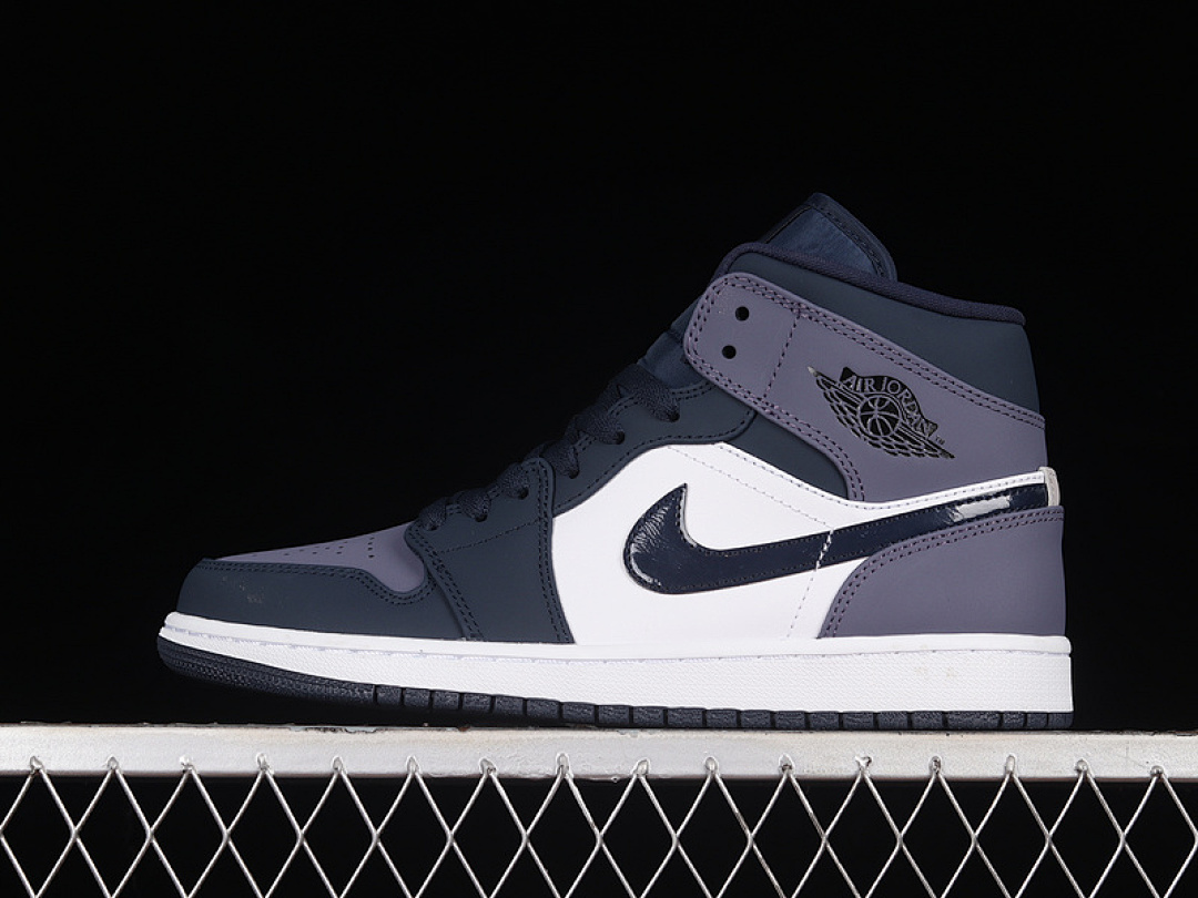 Jordan [554724-445]-[AIR JORDAN 1 MID OBSIDIAN/SANDED PURPLE-WHITE]-[WOMAN:35.5-39]-[MAN:40-46], photo 1