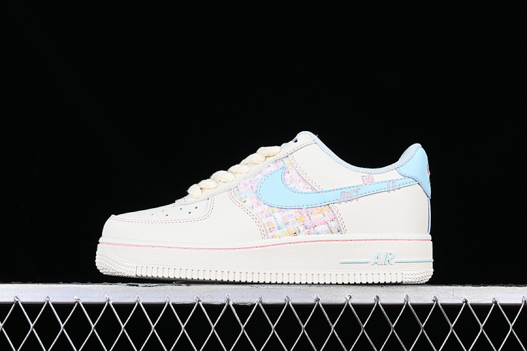 Nike [FJ7740-013]-[AIR FORCE 1 07 LOW JUST DO IT WHITE/BLUE/PINK]-[WOMAN:36-39]-[MAN:40-45], photo 1