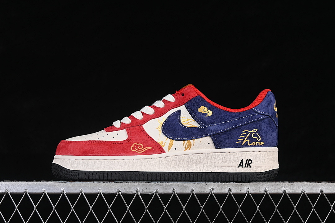 Nike [XD0028-019]-[AIR FORCE 1 07 LOW CASUAL SNEAKERS WHITE/RED/BLUE]-[WOMAN:36-39]-[MAN:40-45] - Image 2