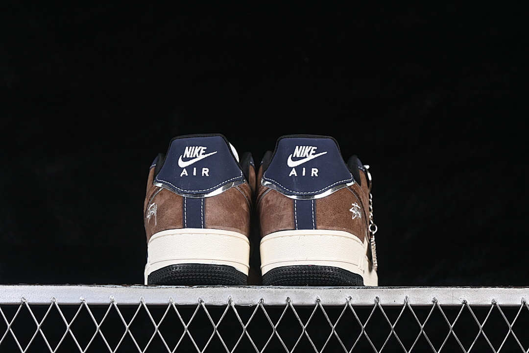 Nike [DF0188-105]-[AIR FORCE 1 07 LOW WHITE/NAVY BLUE/BROWN]-[WOMAN:36-39]-[MAN:40-45] - Image 14