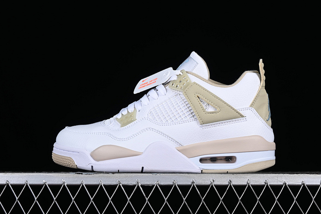 Jordan [487724-118]-[AIR JORDAN 4 RETRO GS LINEN WHITE/BOARDER BLUE LIGHT SAND]-[UNISEX:36-47.5], photo 1