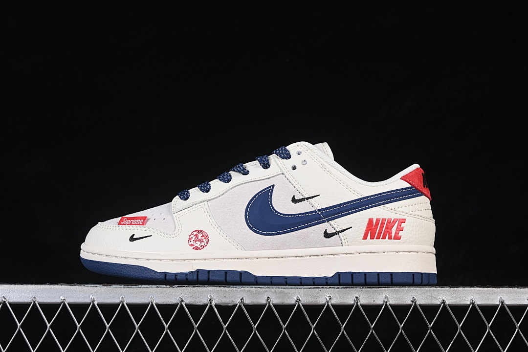 Unbranded [FC7688-204]-[SB DUNK LOW LOW-TOP CASUAL SNEAKERS WHITE/GREY/BLUE]-[WOMAN:36-39]-[MAN:40-45], photo 1
