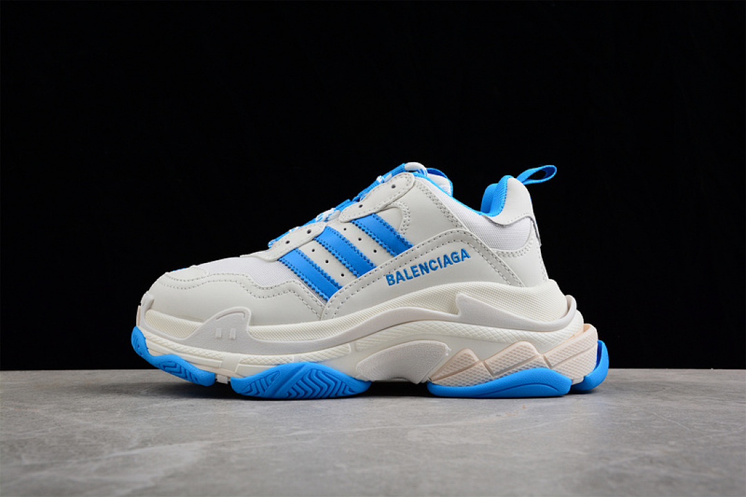 Unbranded [W2RB10562]-[BA*LEN*CIAGA TRIPLE S SNEAKERS X AD WHITE/WHITE/BLUE]-[WOMAN:35-39]-[MAN:40-46], photo 1