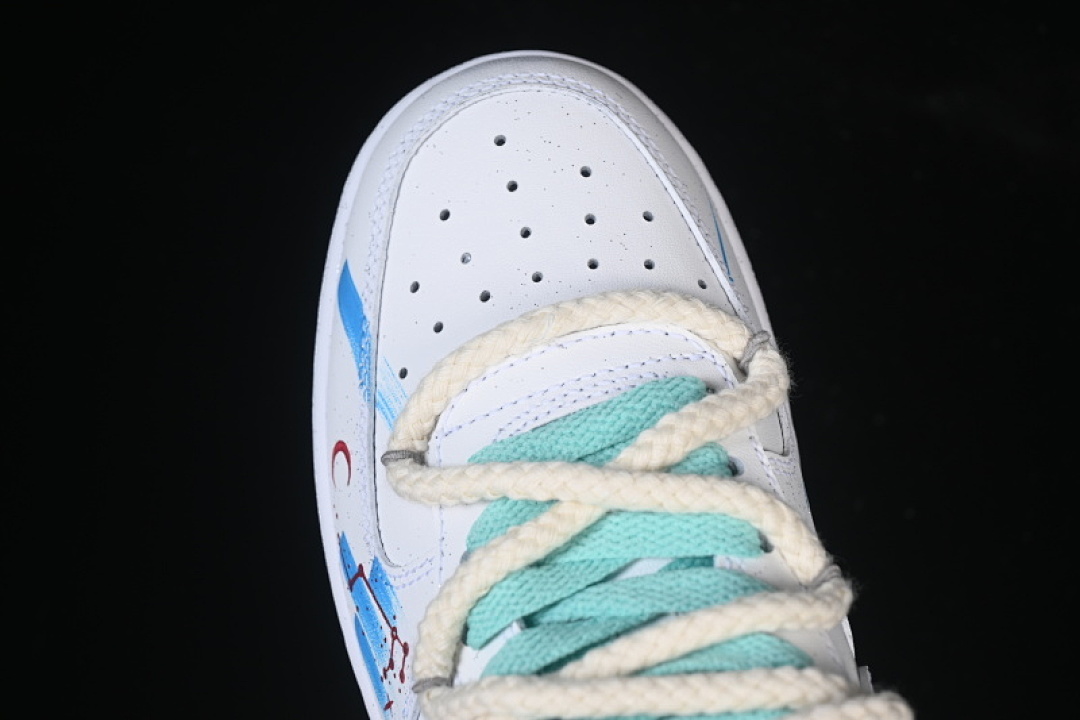 Nike [321-419]-[AIR FORCE 1 07 LOW ARIES WHITE/BLUE/GREY]-[WOMAN:36-39]-[MAN:40-45] - Image 8