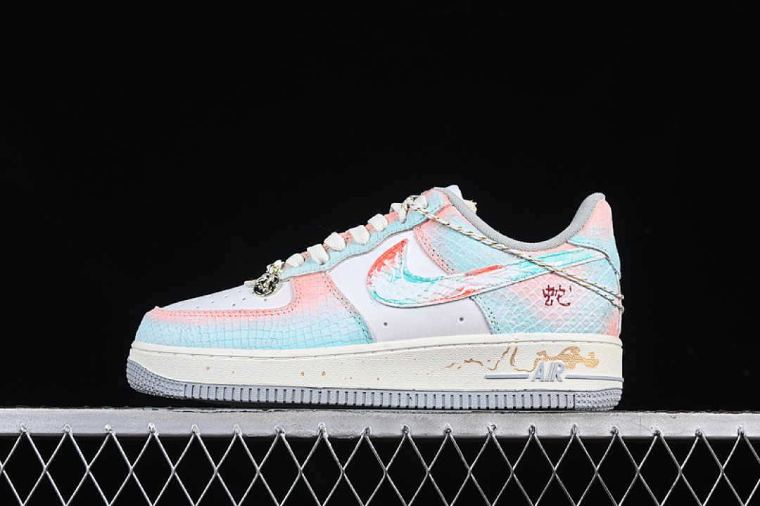 Nike [DX2678-111]-[AIR FORCE 1 07 LOW LATE SPRING RAIN WHITE/BLUE/PINK]-[WOMAN:36-39]-[MAN:40-45] - Image 2