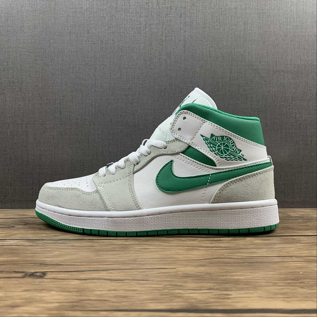 Jordan [DC7294-103]-[AIR JORDAN 1 MID SE WHITE/LIGHT SMOKE GREY/PINE GREEN]-[WOMAN:36-39]-[MAN:40-46], photo 1