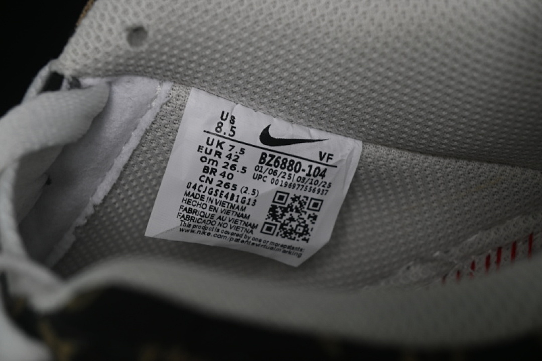 Nike [BZ6880-104]-[AIR FORCE 1 07 LOW LV WHITE/BLACK/BROWN]-[WOMAN:36-39]-[MAN:40-45] - Image 6