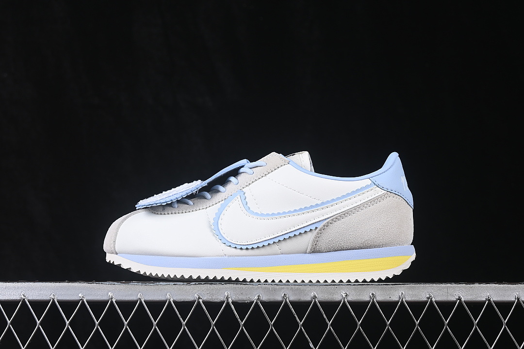 Unbranded [IW6363-117]-[CORTEZ LEATHER RETRO RUNNING SHOES WHITE/GREY/BLUE]-[WOMAN:36-39]-[MAN:40], photo 1
