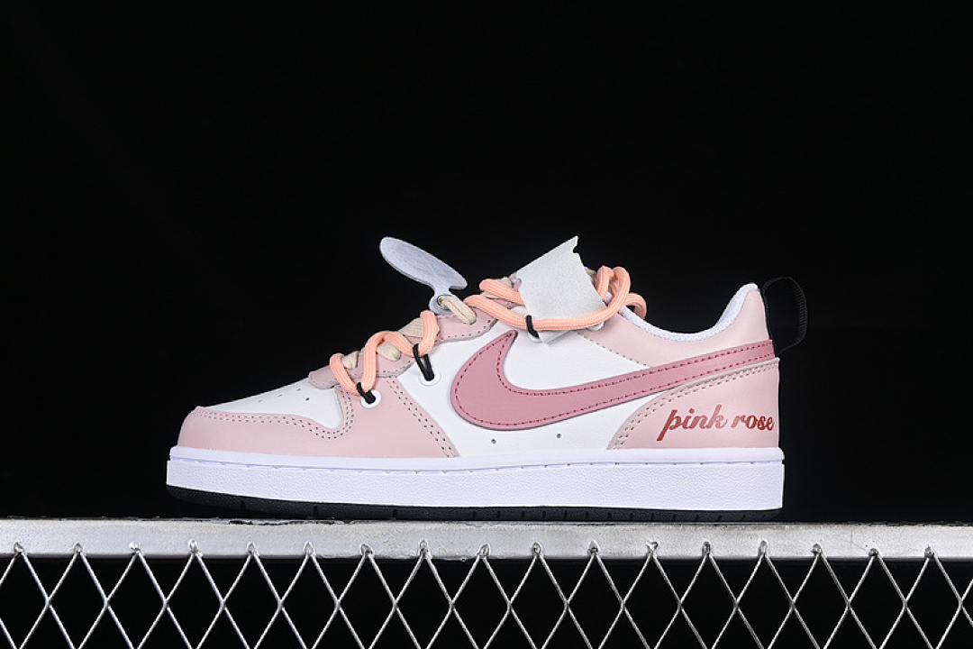 Unbranded [BQ5448-104]-[COURT BOROUGH LOW 2 GS WHITE/PINK]-[WOMAN:35.5-41], photo 1