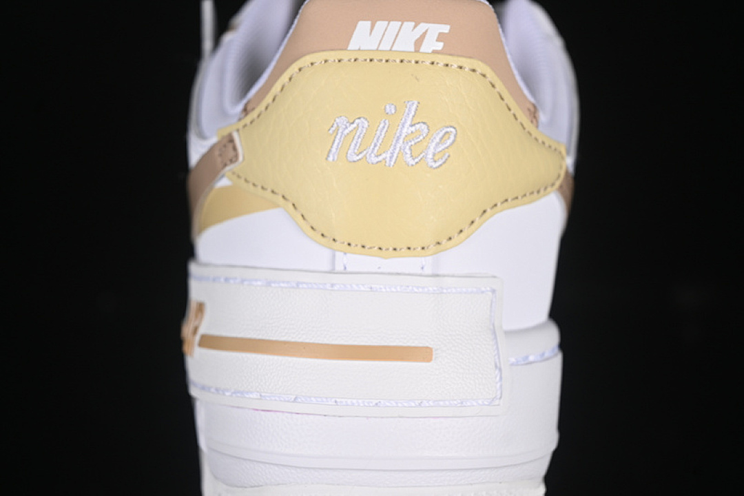 Nike [DZ1847-111]-[AIR FORCE 1 SHADOW WHITE/TEAM GOLD/WHITE/HEMP]-[WOMAN:35.5-40] - Image 7