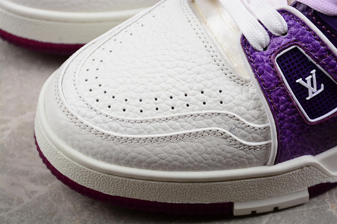 Louis Vuitton [L*V 2022 TRAINER SNEAKERS WHITE/DARK PURPLE/BLACK]-[MAN:38-45] - Image 4