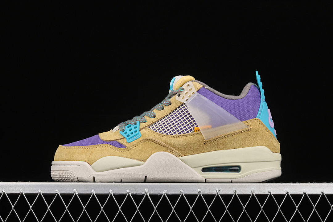 Jordan [DJ5718-300]-[UNION LA X AIR JORDAN 4 RETRO DESERT MOSS/TURQUOISE BLUE/DARK IRIS], photo 1