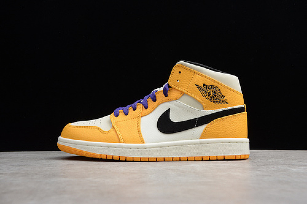 Jordan [78-76-86]-[852542-700]-[AIR JORDAN 1 MID SE LAKERS UNIVERSITY GOLD/BLACK/PURPLE]-[MAN:40-45], photo 1