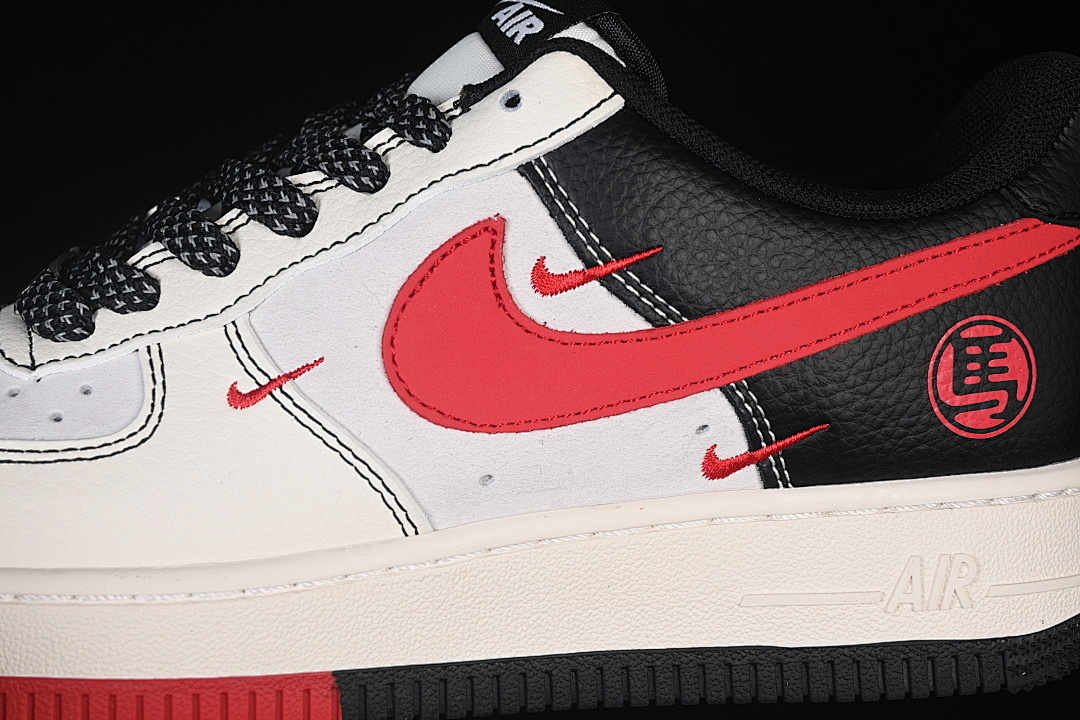 Nike [HT5088-620]-[AIR FORCE 1 07 LOW CASUAL SNEAKERS WHITE/BLACK/RED]-[WOMAN:36-39]-[MAN:40-45] - Image 8