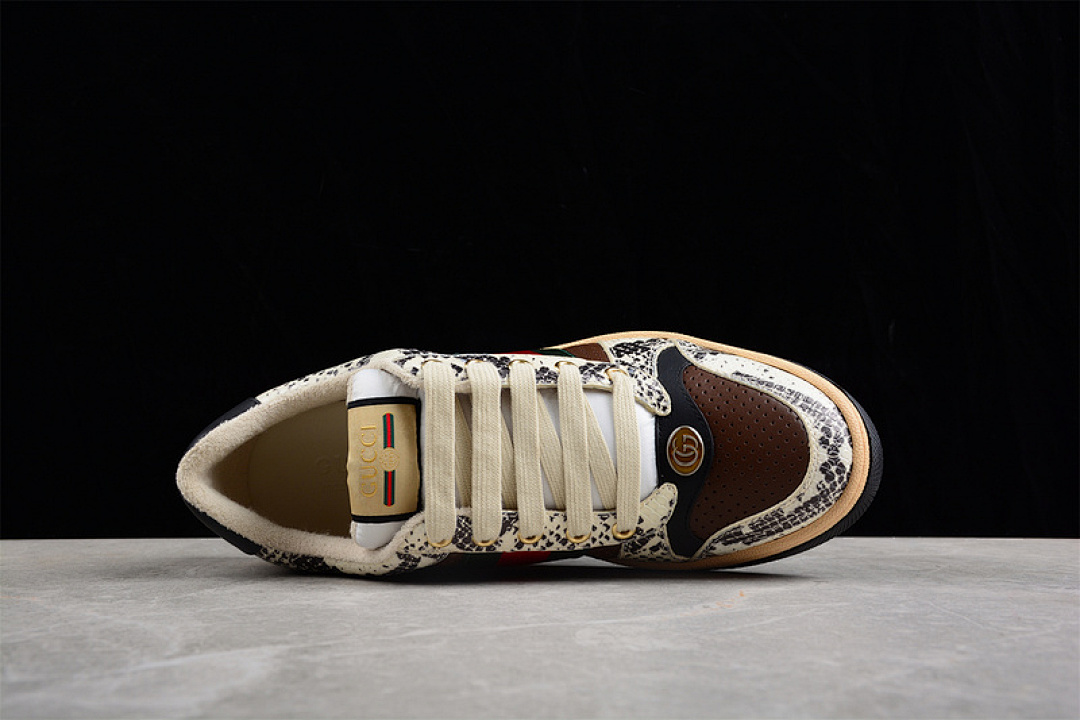 Gucci [GU*CCI ACE EMBROIDERED LOW-TOP BROWN/DARK GREEN/RED-WHITE]-[MAN:39-45] - Image 13