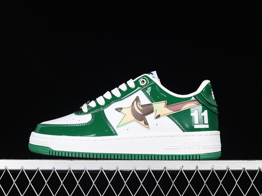 Bape [1H70W91001]-[HUMAN MADE BAPE STA SK8 TO NIGO GREEN/CAMOUFLAGE/WHITE]-[WOMAN:36-39]-[MAN:40-45], photo 1