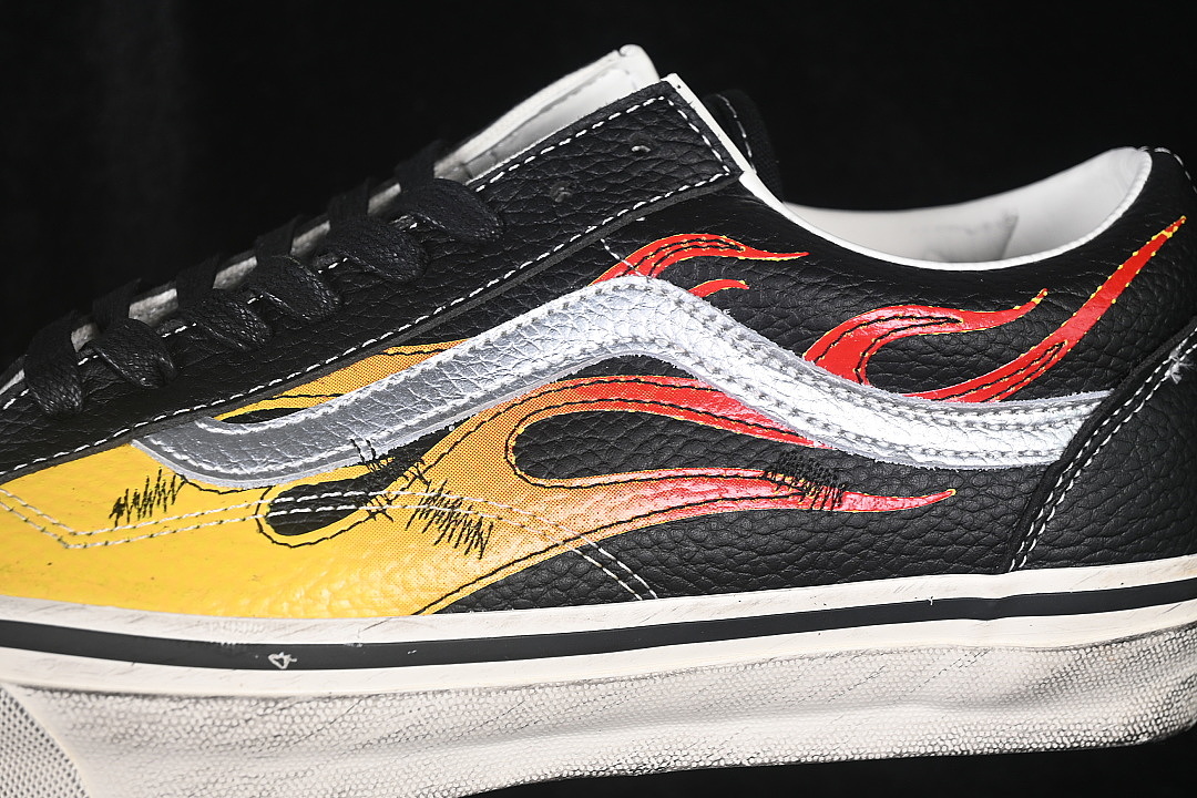 Unbranded [VN000D9RCJK]-[OLD SKOOL CASUAL SKATE SHOES BLACK/YELLOW/RED]-[WOMAN:35-39]-[MAN:40-44] - Image 6