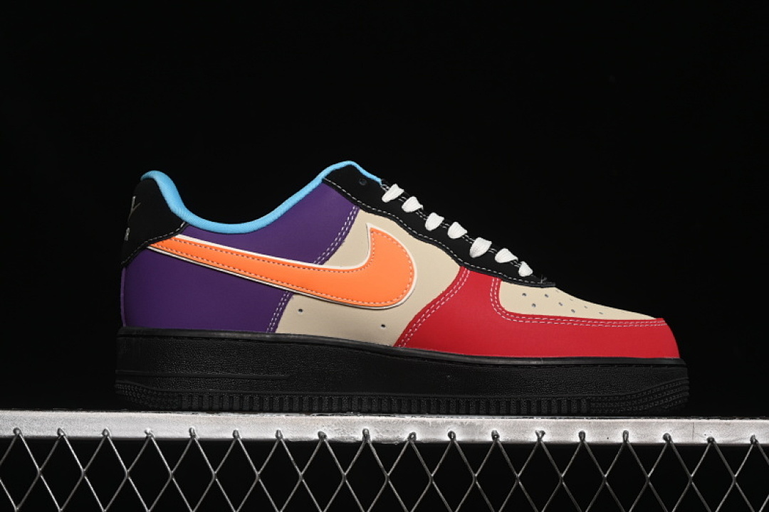 Nike [KB1688-004]-[AIR FORCE 1 07 LOW SUPREME RED/YELLOW/PURPLE/BLACK]-[WOMAN:36-39]-[MAN:40-45] - Image 16