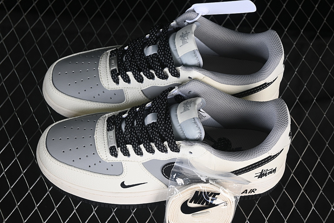 Nike [JS8028-017]-[AIR FORCE 1 07 LOW WHITE/GREY/BLACK]-[WOMAN:36-39]-[MAN:40-45] - Image 11