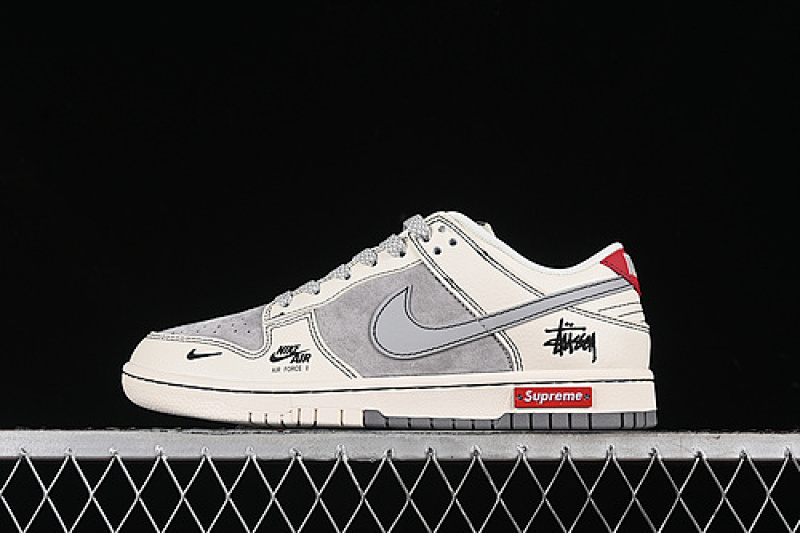 Nike SB DUNK LOW WHITE/GREY/RED · SJ2068-302, photo 1