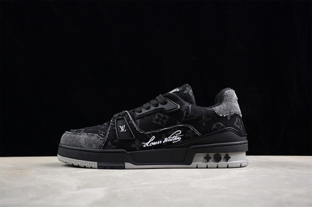 Louis Vuitton [LOUIS VUITTON TRAINER SNEAKER LOW L*V BLACK/GREY]-[MAN:38-45], photo 1