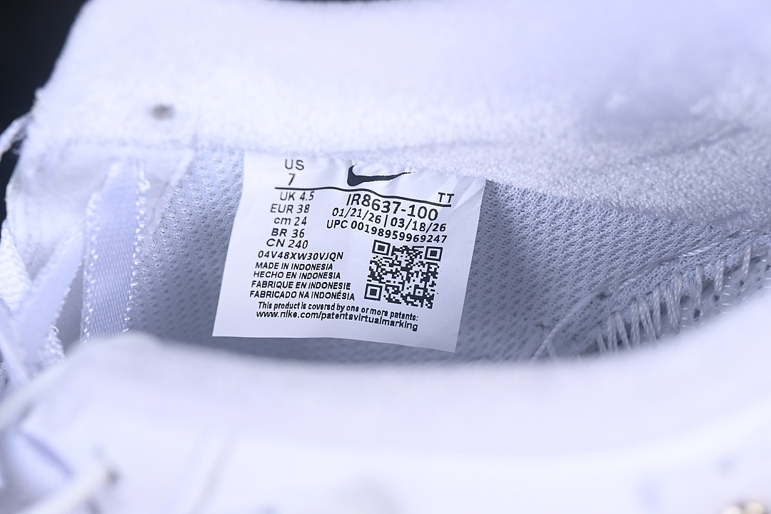 Unbranded [IR8637-100]-[AIR FORCE 1 07 LOW CASUAL SNEAKERS WHITE/WHITE]-[WOMAN:35.5-39]-[MAN:40] - Image 6