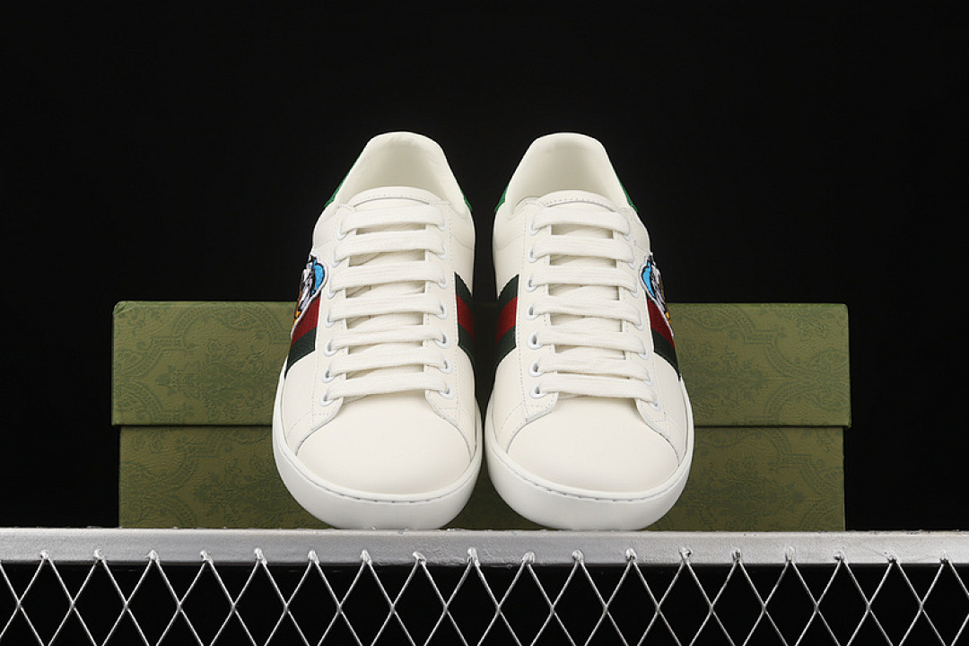 Gucci [04GGO9085]-[GU*CCI ACE EMBROIDERED SNEAKERS BLACK/GREEN/RED]-[WOMAN:35-39]-[MAN:40-44] - Image 12