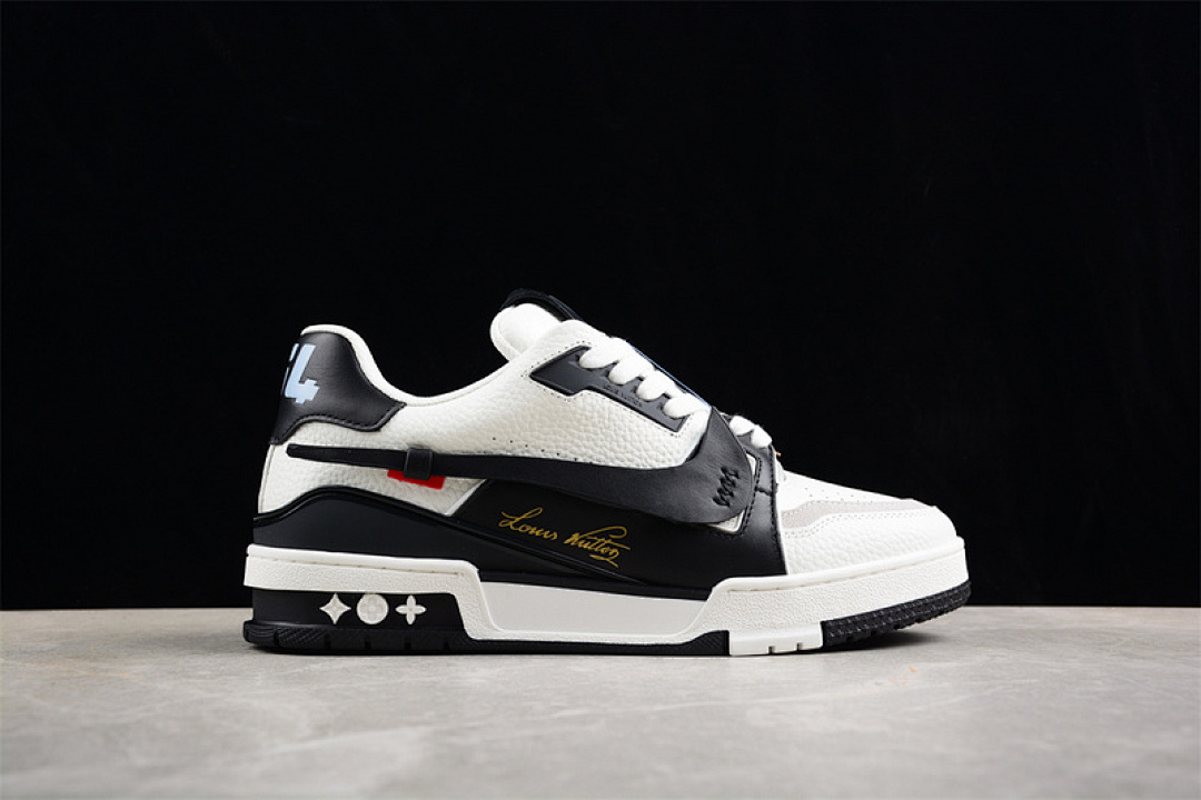 Louis Vuitton [LOUIS VUITTON TRAINER SNEAKER LOW LV WHITE/BLACK]-[WOMAN:35-39]-[MAN:40-45] - Image 2