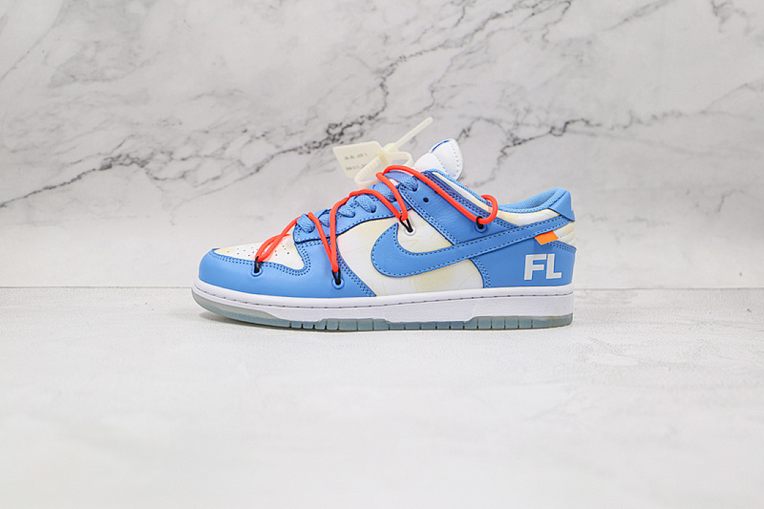 Off-White [DD0856-403]-[OW X FUTURA DUNK LOW SB UNC DARK POWDER BLUE/WHITE/UNIVERSITY (BLUE]), photo 1
