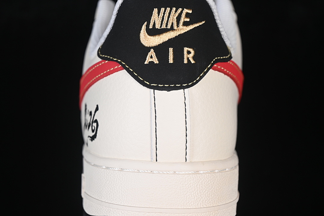 Nike [QW5288-122]-[AIR FORCE 1 07 LOW WHITE/BLACK/RED/GOLD]-[WOMAN:36-39]-[MAN:40-45] - Image 7