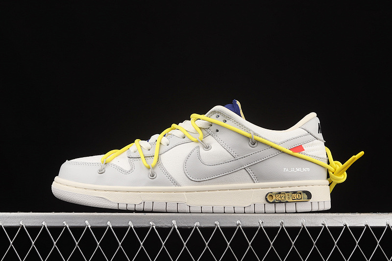 Off-White Nike OW X SB DUNK LOW LOT 27 OF 50 SAIL/NEUTRAL GREY/YELLOW · DM1602-120, photo 1