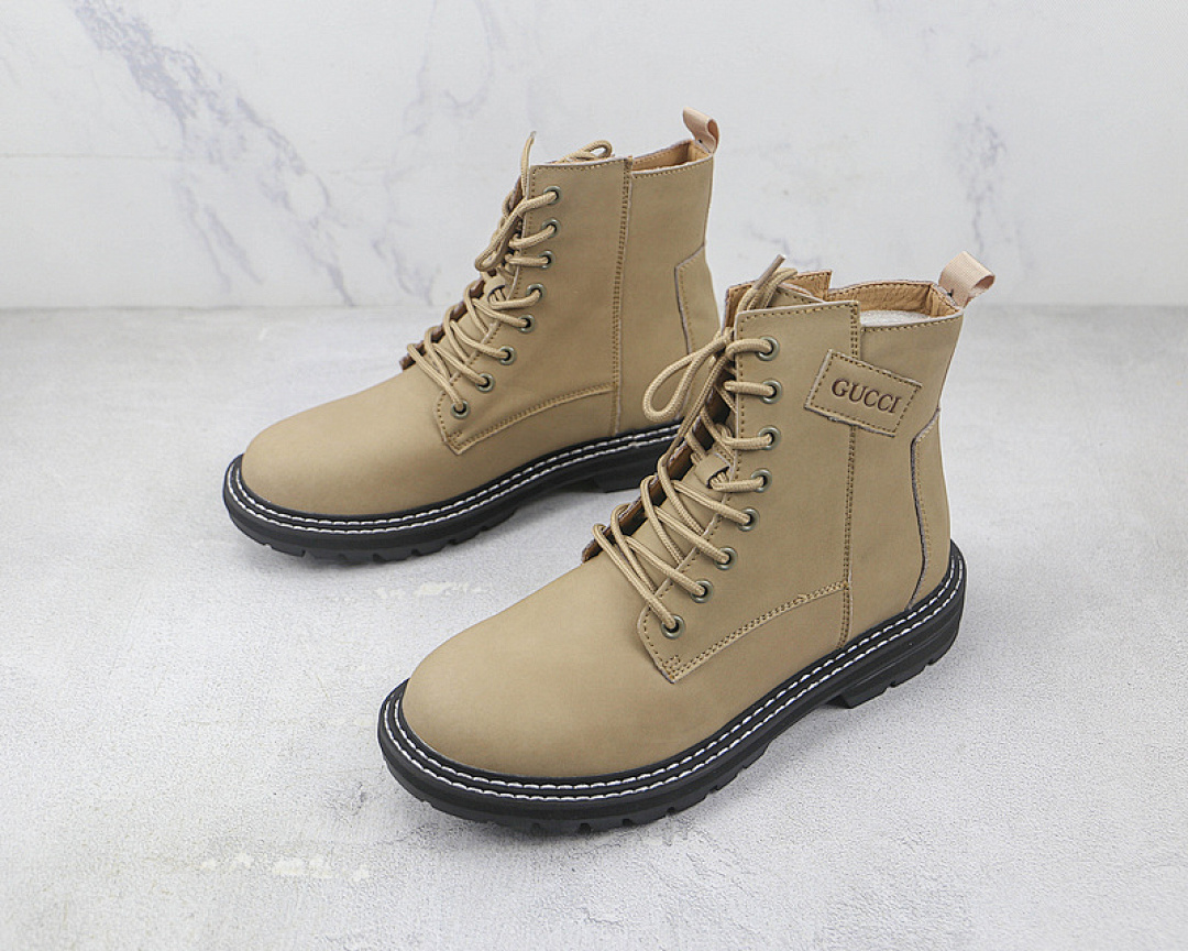 Gucci [GU*CCI HIGH CASUAL MARTENS BOOTS LIGHT KHAKI/LIGHT KHAKI/BLACK]-[WOMAN:35-39]-[MAN:40-44] - Image 4