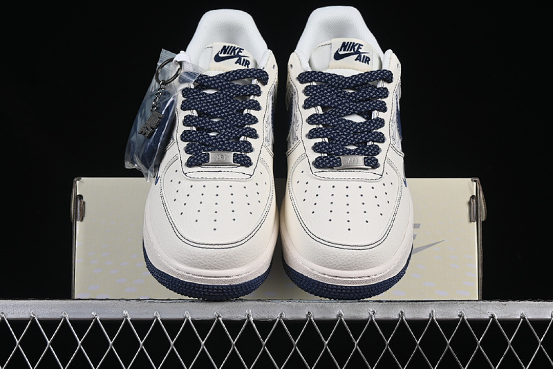 Nike [HH7518-069]-[AIR FORCE 1 07 LOW WHITE/BEIGE/BLUE]-[WOMAN:36-39]-[MAN:40-45] - Image 13