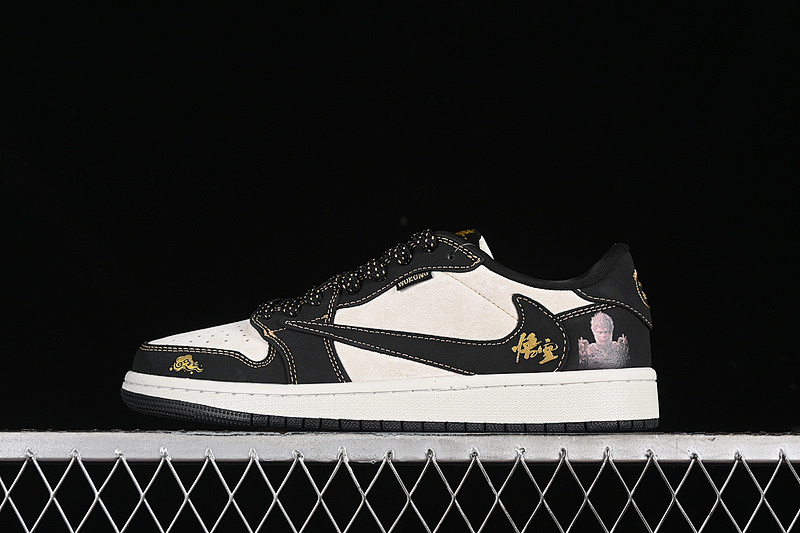 Jordan TRAVIS SCOTT X FRAGMENT DESIGN AIR Jordan 1 LOW OG SP WHITE/BLACK/GOLD · CH6336-012, photo 1