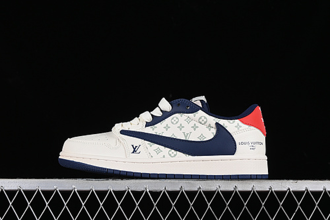 Jordan [LJ5188-002]-[TRAVIS SCOTT X FRAGMENT DESIGN AIR JORDAN 1 LOW OG SP WHITE/BLUE/RED]-[36-45], photo 1