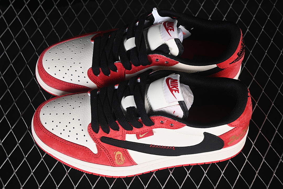 Jordan [QW5288-142]-[FRAGMENT DESIGN AIR JORDAN 1 LOW OG SP WHITE/RED/BLACK]-[WOMAN:36-39]-[MAN:40-45] - Image 3