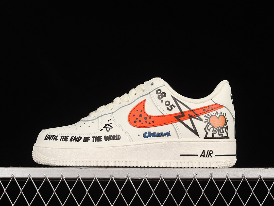 Nike [CW2288-226]-[AIR FORCE 1 LOW 07 WHITE/BLACK/ORANGE]-[WOMAN:36-39]-[MAN:40-45], photo 1