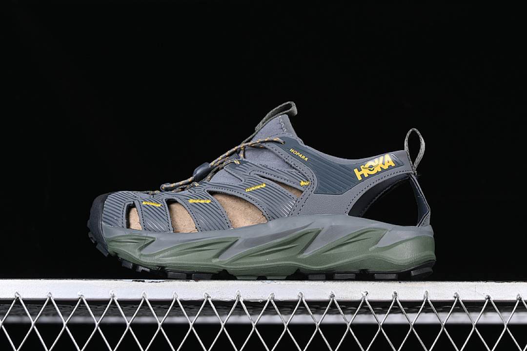 Nike [1123112 CTHY]-[HOKA ONE HOPARA BLACK/GREY/GREEN/GOLD]-[WOMAN:36-39]-[MAN:40-45] - Image 2