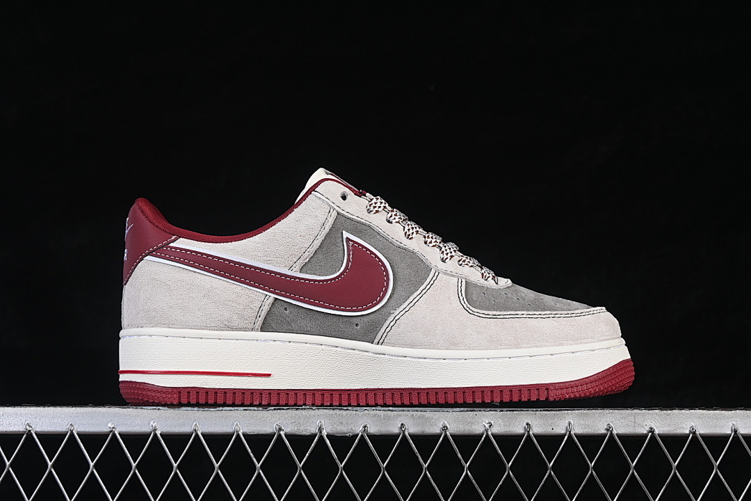 Nike [SY1388-028]-[AIR FORCE 1 07 LOW WHITE/GREY/WINE RED]-[WOMAN:36-39]-[MAN:40-45] - Image 16