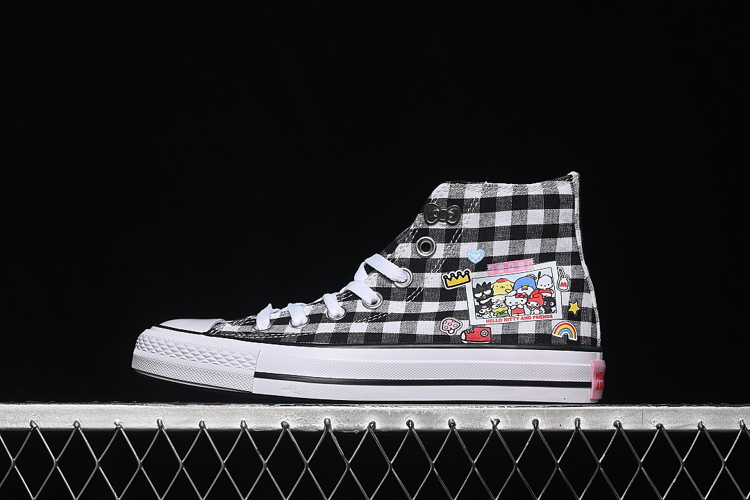 HELLO KITTY X CASUAL SKATE SHOES BLACK/WHITE · A17697C, photo 1