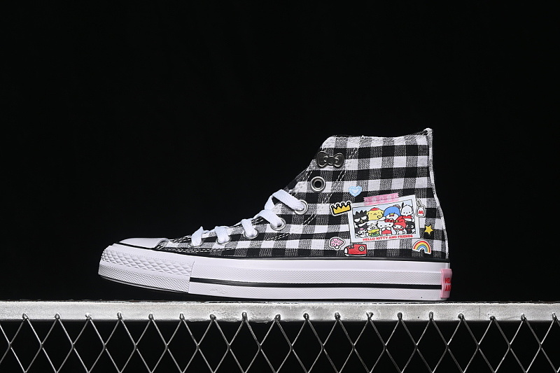 HELLO KITTY X CASUAL SKATE SHOES BLACK/WHITE · A17697C, photo 1