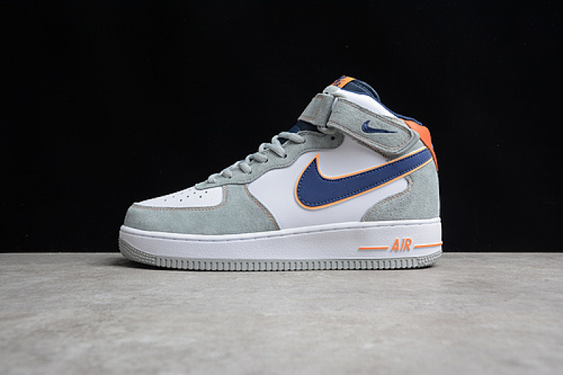 Nike Nike AIR FORCE 1 MID 07 GREY/DARK BLUE/ORANGE · CQ5059-203, photo 1